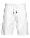 Havana & Co. Man Shorts & Bermuda Shorts White Size 30 Cotton, Linen, Elastane