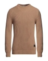 Havana & Co. Man Sweater Camel Size L Acrylic, Viscose, Cotton, Wool In Beige