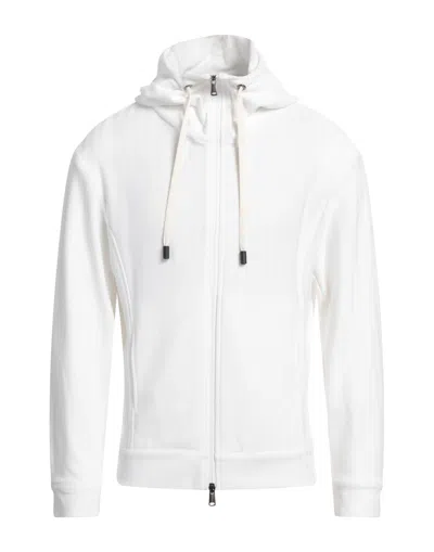 Havana & Co. Man Sweatshirt White Size 38 Polyester, Viscose, Elastane