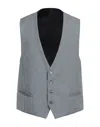 Havana & Co. Man Tailored Vest Grey Size 44 Virgin Wool In Grey