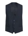 Havana & Co. Man Tailored Vest Midnight Blue Size 42 Virgin Wool