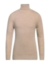 Havana & Co. Man Turtleneck Beige Size Xxl Acrylic, Mohair Wool, Wool, Elastane
