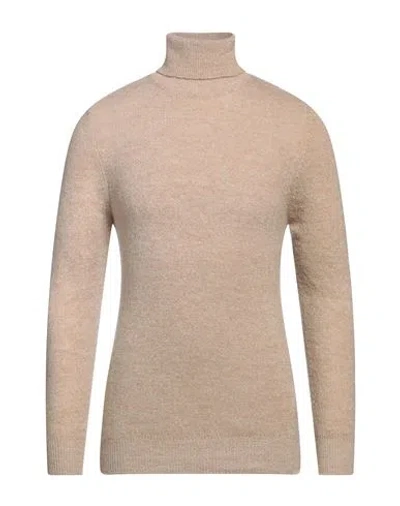 Havana & Co. Man Turtleneck Beige Size Xxl Acrylic, Mohair Wool, Wool, Elastane
