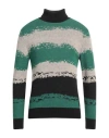 Havana & Co. Man Turtleneck Green Size M Acrylic, Viscose, Wool, Alpaca Wool In Green