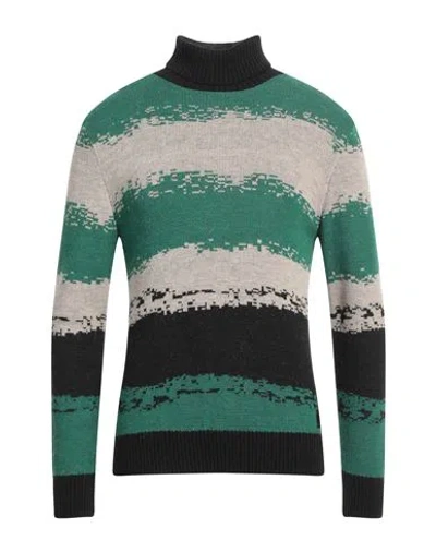 Havana & Co. Man Turtleneck Green Size M Acrylic, Viscose, Wool, Alpaca Wool