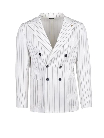 Havana & Co. White Cotton Nylon Elastane Blazer Jacket