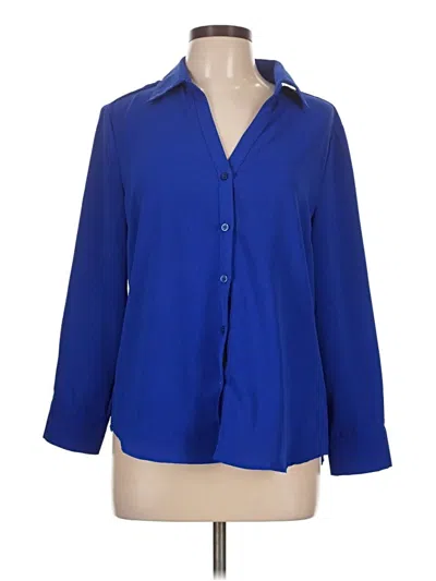 Pre-owned Have 3/4 Sleeve Blouse In Blue