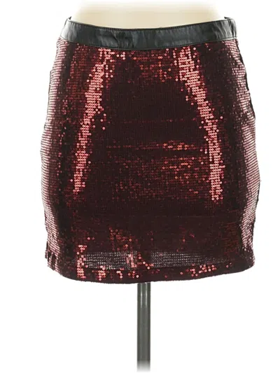 Pre-owned Have Formal Skirt In Burgundy