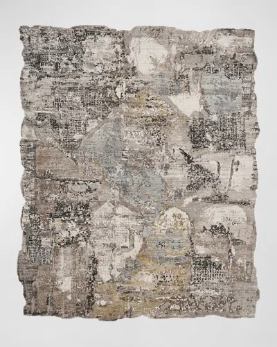 Haven & Loom Abstract Hand-knotted Rug, 10' X 14' In Gray