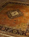 HAVEN & LOOM COPPER MEDALLION HAND-KNOTTED RUG, 10' X 14'
