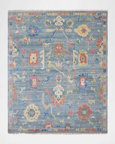 Haven & Loom Fanning Hand Knotted Rug, 8' X 10' In Blue