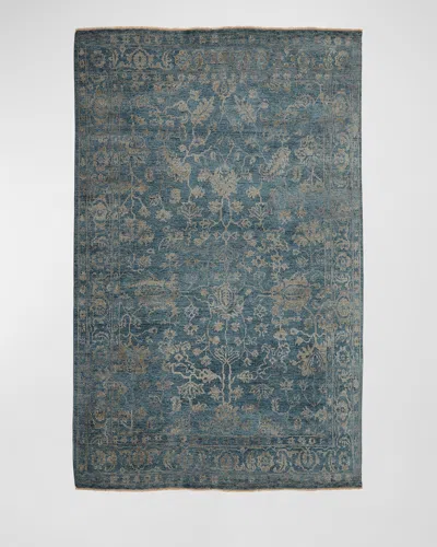 Haven & Loom Magnolia Hand-knotted Rug, 3' X 10' In Blue