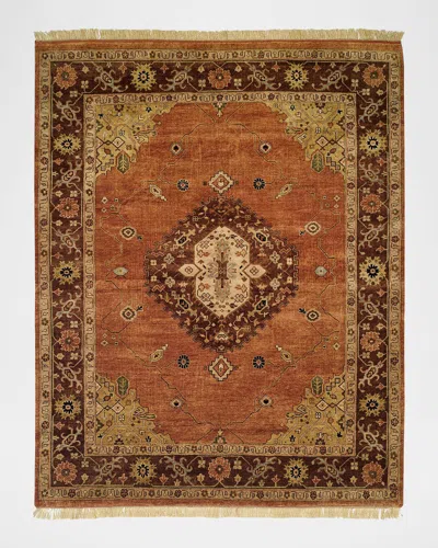 Haven & Loom Medallion Hand-knotted Rug 4 & Apos; X 6 & Apos;