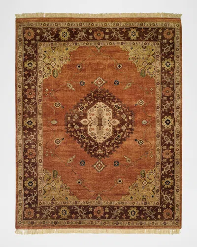 Haven & Loom Medallion Hand-knotted Runner, 3' X 10' In Brown