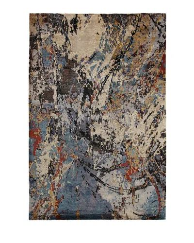 Haven & Loom Thunder Hand Knotted Rug, 4' X 6'