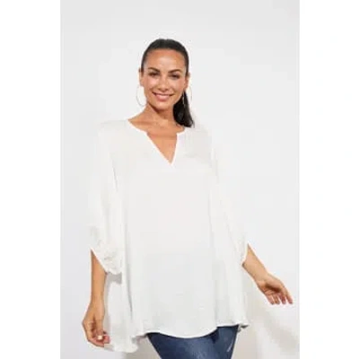 Haven Barbados Relaxed 3/4 Sleeve Top In White