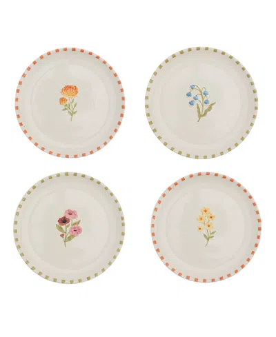 Haven Floral Salad Plate, Set Of 4 In White