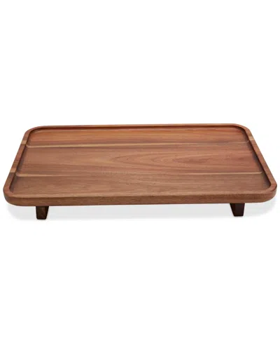 Haven Footed Wooden Serve Board, 17" X 11" In Brown