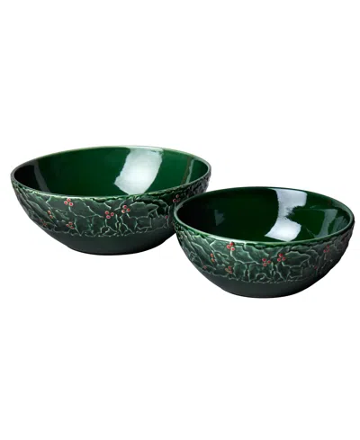 Haven Green Holly Serving Bowls, Set Of 2, Exclusively At Macy's