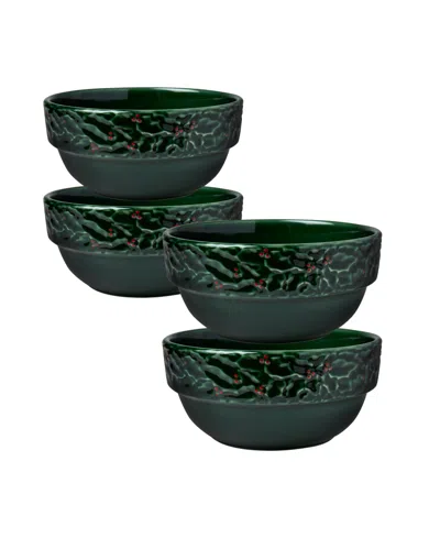 Haven Holly Stacking Bowls, Set Of 4, Exclusively At Macy's In Green