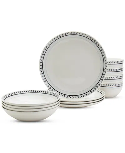 Haven Lucca 12 Pc. Dinnerware Set, Service For 4 In White