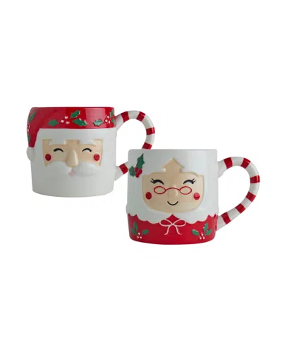 Haven Merry Sweets Mr. & Mrs Santa Claus Mugs, Set Of 2, Exclusively At Macy's In Multi