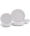 Haven Modern Speckle White 12 Pc. Dinnerware Set, Service For 4 In White