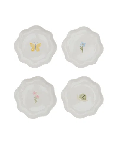 Haven Stoneware Appetizer Plate, Set Of 4 In White