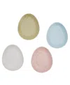 Haven Stoneware Egg Appetizer Plate, Set Of 4 In Multi