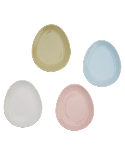 Haven Stoneware Egg Appetizer Plate, Set Of 4 In Multi