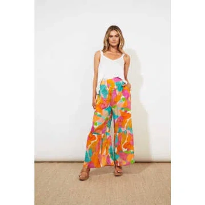 Haven Tropicana Flared Cropped Trousers In Multi