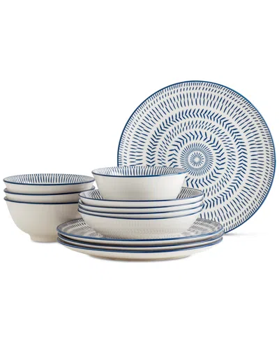 Haven Vernazza 12 Pc. Dinnerware Set, Service For 4 In Blue
