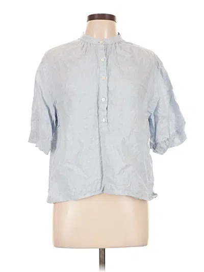 Pre-owned Haven Well Within 3/4 Sleeve Button Down Shirt In Blue