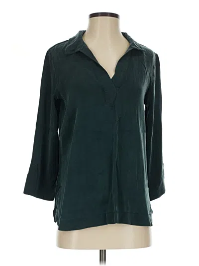 Pre-owned Haven Well Within 3/4 Sleeve Button Down Shirt In Teal