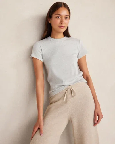 Haven Well Within Botanical-dyed Organic Cotton Short Sleeve Tee In Blue