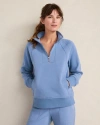 Haven Well Within Cloud Fleece Half-zip Pullover In Blue