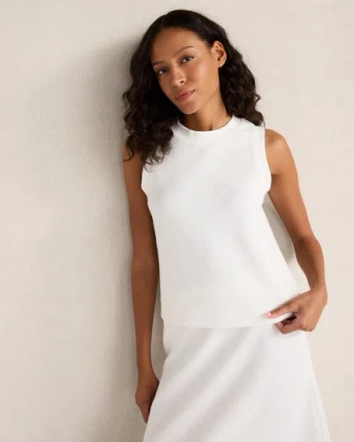 Haven Well Within Cotton Blend Textured Tank In White