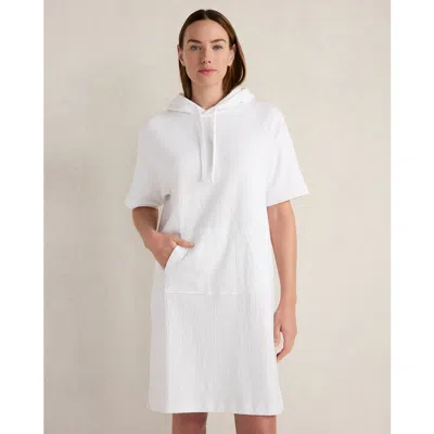 Haven Well Within Cotton French Terry Hooded Dress In Burgundy