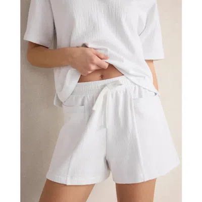 Haven Well Within Cotton French Terry Shorts In White