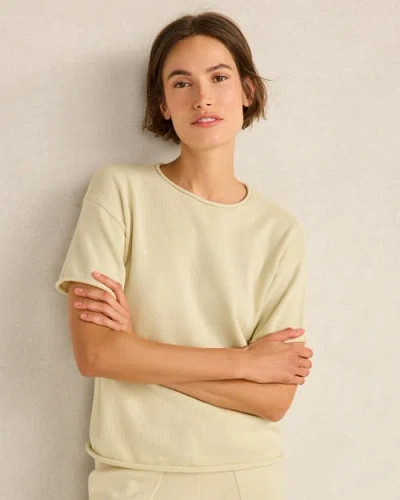 Haven Well Within Cotton Knit Short Sleeve Tee In Yellow