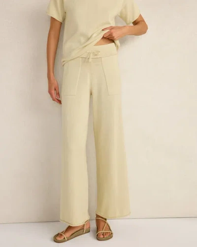 Haven Well Within Cotton Knit Wide Leg Pants In Neutral