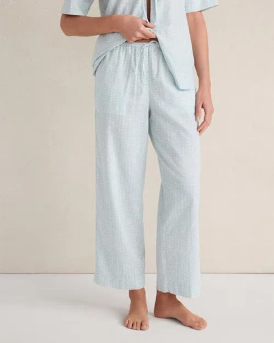 Haven Well Within Cotton Linen Faded Dot Pajama Pants In Blue