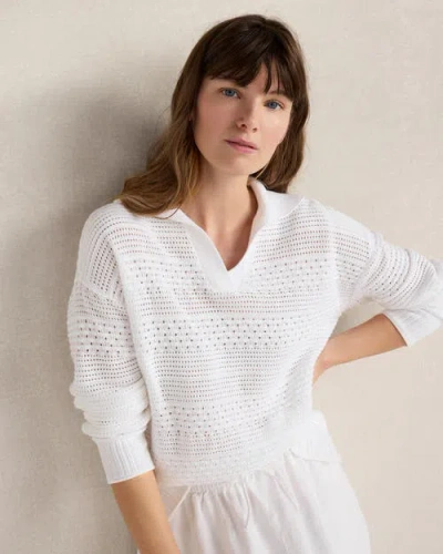 Haven Well Within Cotton Mixed Stitch Johnny Collar Sweater In Burgundy