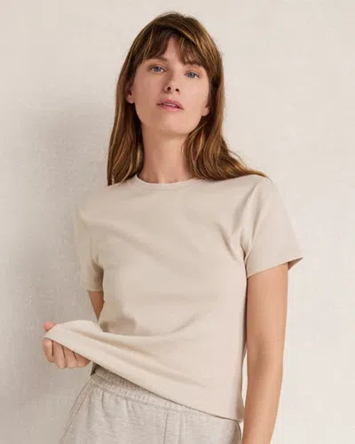 Haven Well Within Cotton Slub Fitted Tee In Neutral