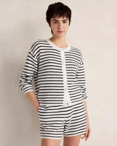 Haven Well Within Cotton Stripe Cardigan In Multi