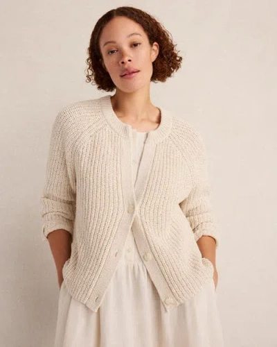 Haven Well Within Cotton Tape Yarn V-neck Cardigan In Neutral