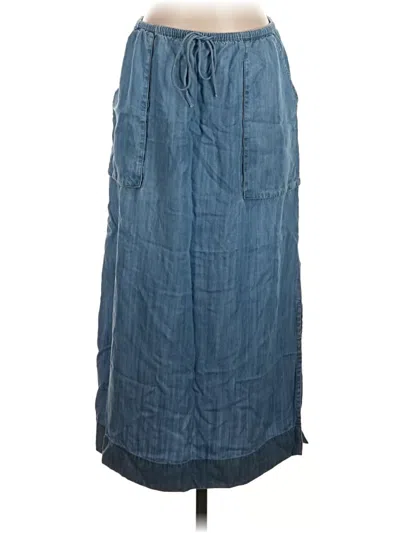 Pre-owned Haven Well Within Denim Skirt In Blue