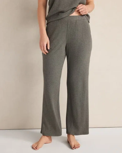 Haven Well Within Drapey Rib Knit Pants In Gray