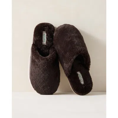 Haven Well Within Faux Fur Slippers In Brown
