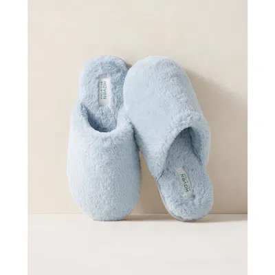 Haven Well Within Faux Fur Slippers In Blue